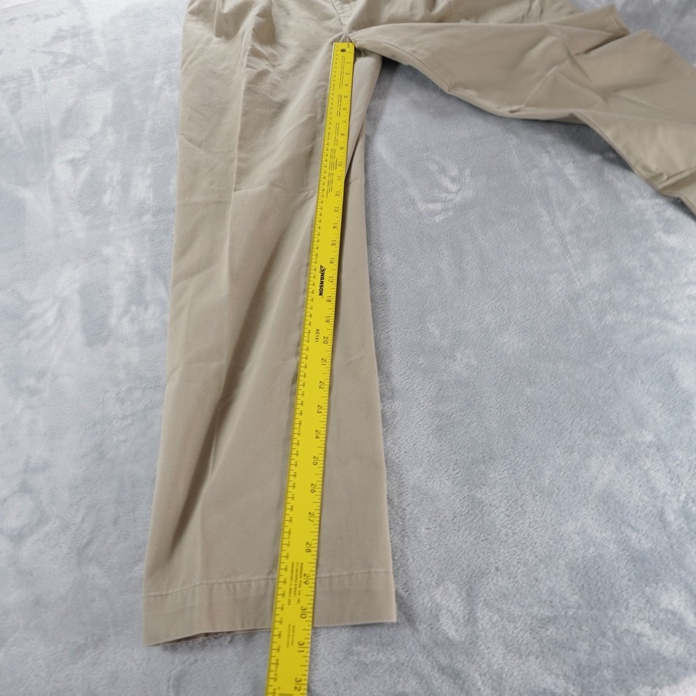 VTG Polo Ralph Lauren Ethan Pleated Chinos Mens35 Tan 100% Cotton 90s Classic - Picture 6 of 16